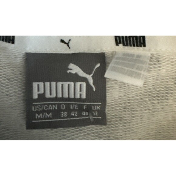 Puma Hoodie Cropped GRAY Sweatshirt Sleeveless Pullover Training Logo Women Med - Picture 6 of 7